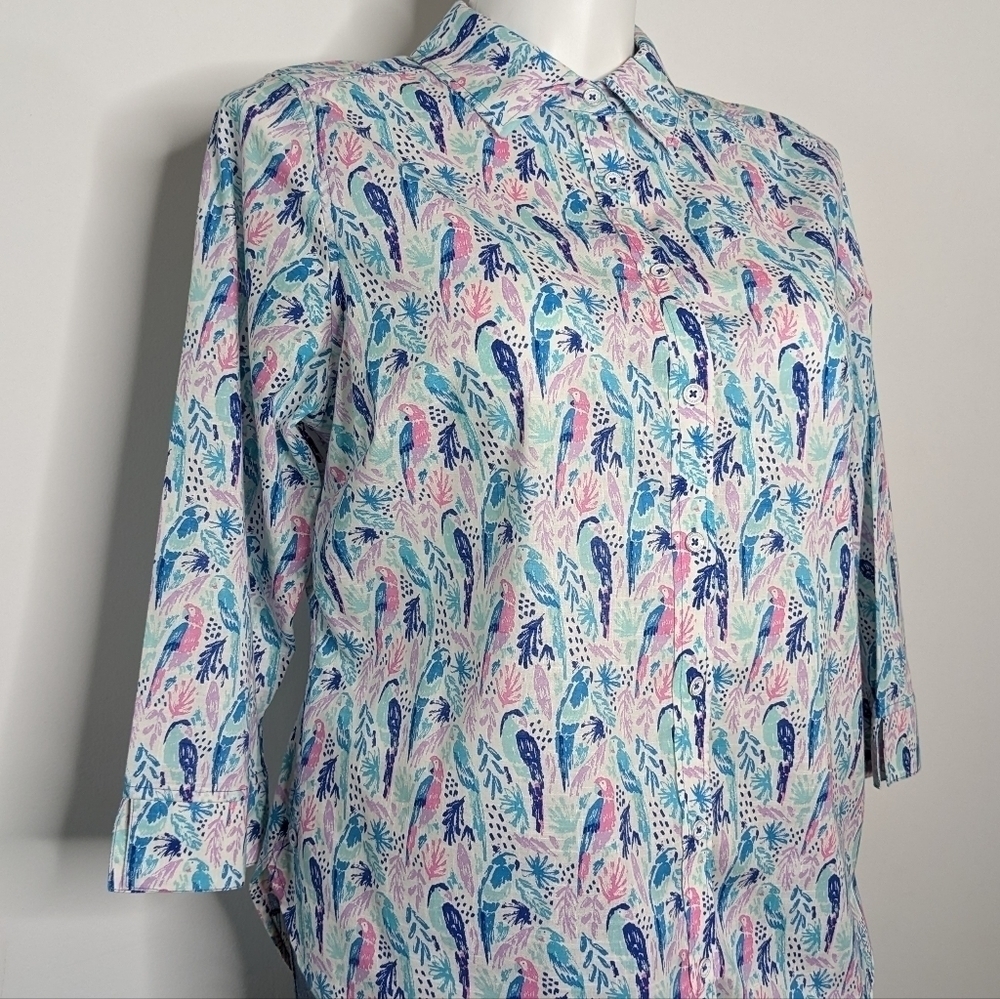 Foxcroft Multicolor Button Down Shirt - image 3